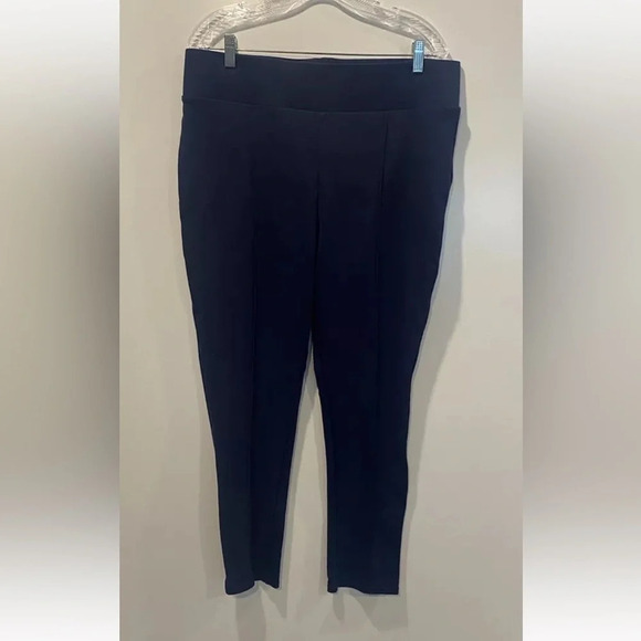 Seven 7 Jeans Navy Blue Pull On Legging Pants Front Seam Womens Size XL (1415)‎ - Picture 2 of 6